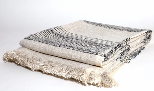 Davis XL Throw, Natural & Grey