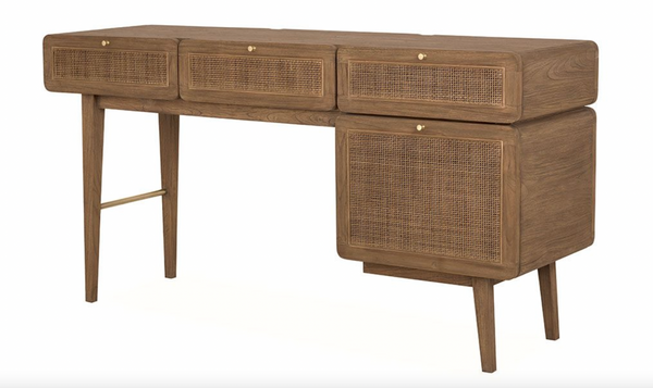 Eaton Desk in Praline Finish, 62"W x 18"D