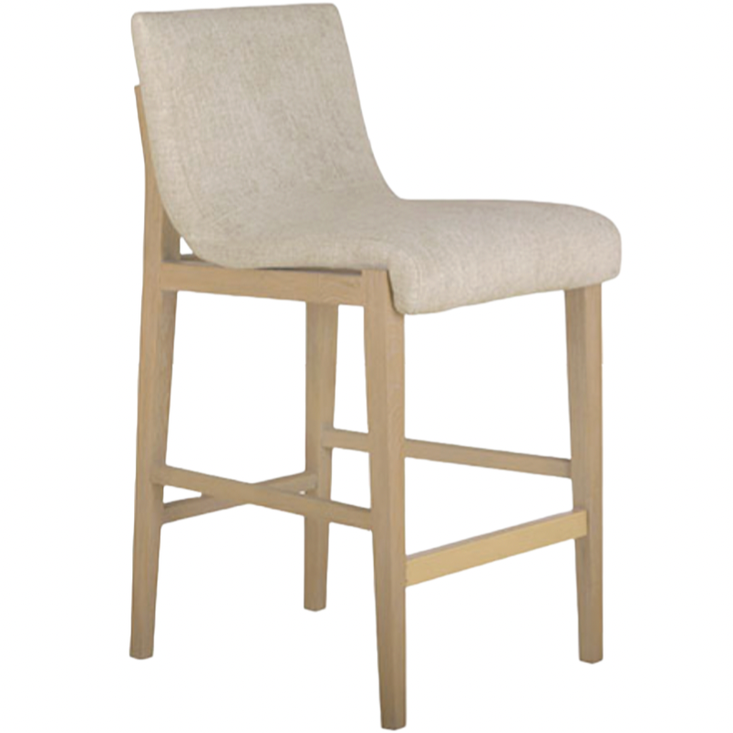 Cavallini Counter Stool, Beach Finish w/Performance Fabric