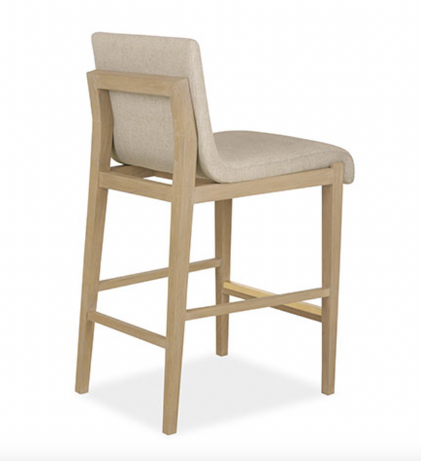 Cavallini Counter Stool, Beach Finish w/Performance Fabric