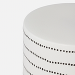 Geoffrey White/ Black Ceramic Stool