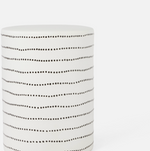 Geoffrey White/ Black Ceramic Stool