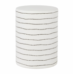 Geoffrey White/ Black Ceramic Stool