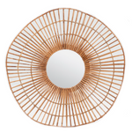 Savannah Mirror - Natural Rattan, 37"