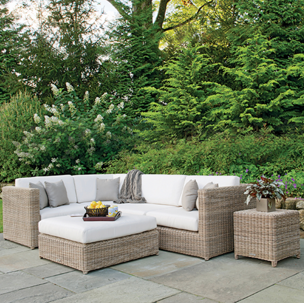 Sag Harbor Sectional, Oyster/Canvas,  112.5" x 75"