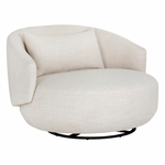 Walsh Swivel Lounge Chair, Effie Linen