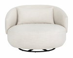 Walsh Swivel Lounge Chair, Effie Linen