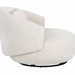 Walsh Swivel Lounge Chair, Effie Linen