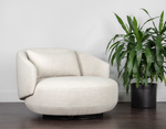 Walsh Swivel Lounge Chair, Effie Linen
