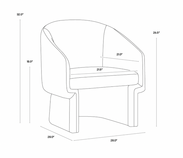 Lauryn Lounge Chair - Merino Pearl