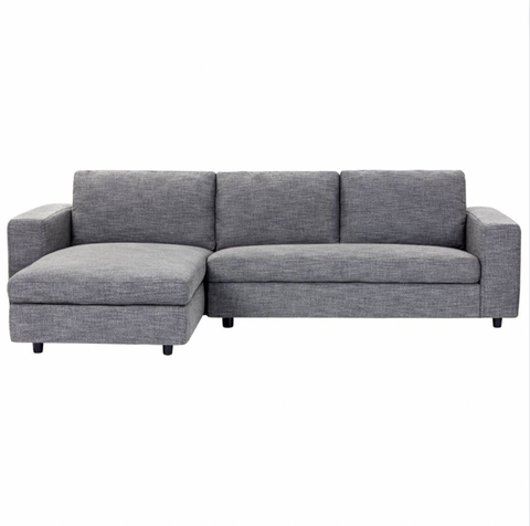 Ethan Sofa - Left Facing Chaise, Quarry Performance Fabric - Contract Viable