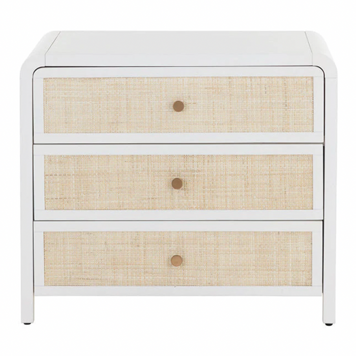 Tierra Nightstand, Antique White, 30"W