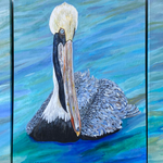 Pelican Triptych, 67"W x 30.5"H