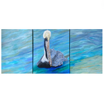 Pelican Triptych, 67"W x 30.5"H
