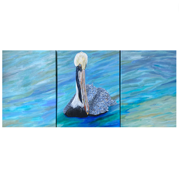 Pelican Triptych, 67"W x 30.5"H