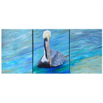 Pelican Triptych, 67"W x 30.5"H