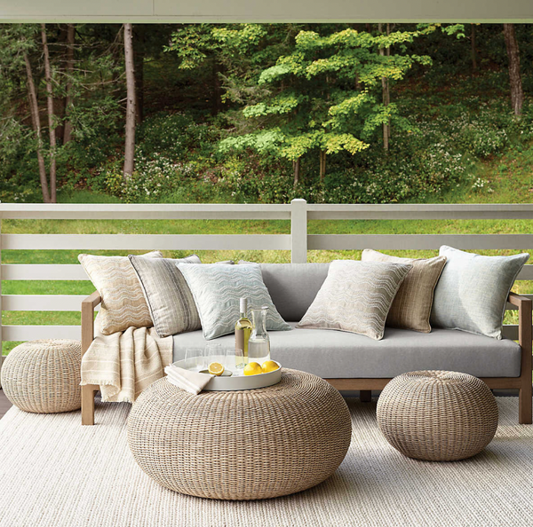 Phoenix Indoor / Outdoor Decorative Pillow - Grey, 20" x 20"