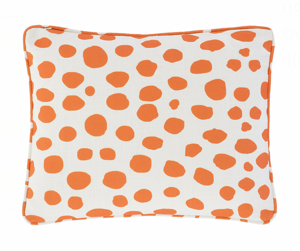 Spot On Indoor/Outdoor Pillow-  Orange, 16" x 20" (Lumbar)