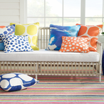 Spot On Indoor/Outdoor Pillow-  Orange, 16" x 20" (Lumbar)