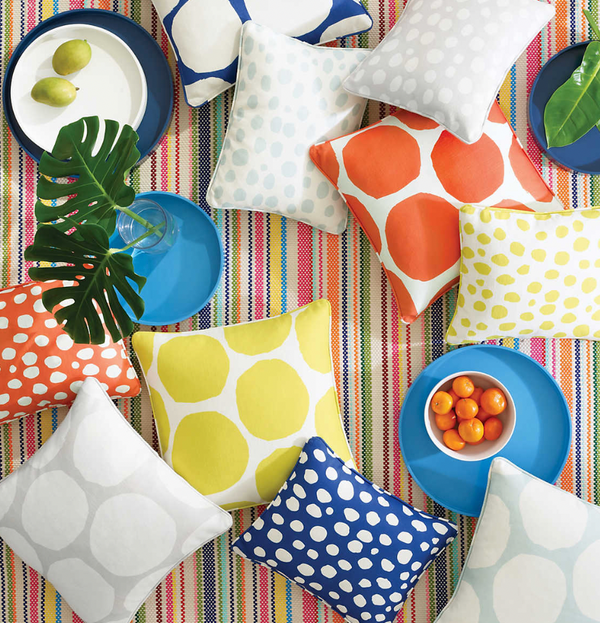 Spot On Indoor/Outdoor Pillow-  Orange, 16" x 20" (Lumbar)