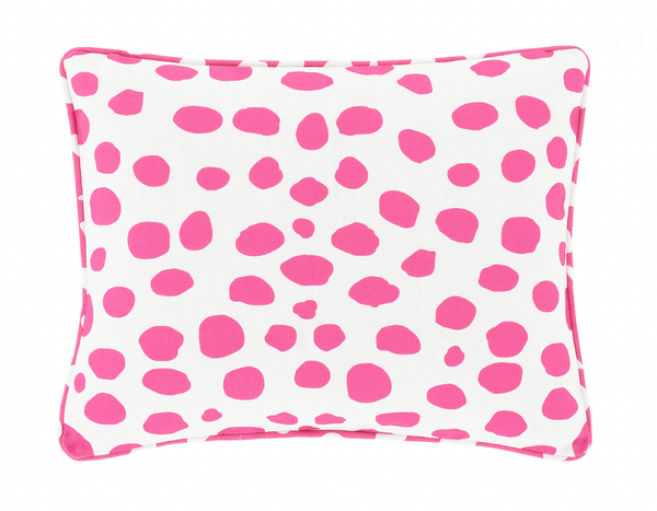 Spot On Indoor/Outdoor Pillow- Fuchsia, 16" x 20" (Lumbar)