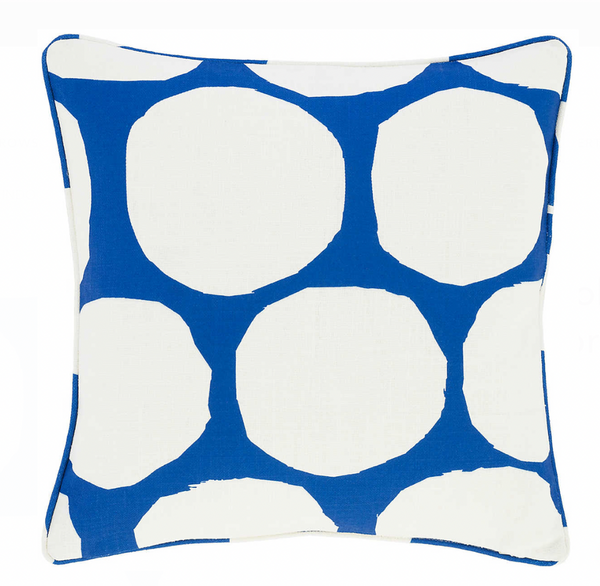 On The Spot Indoor/Outdoor Pillow- Cobalt,  22" x 22"
