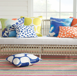 On The Spot Indoor/Outdoor Pillow- Cobalt,  22" x 22"