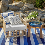 On The Spot Indoor/Outdoor Pillow- Cobalt,  22" x 22"