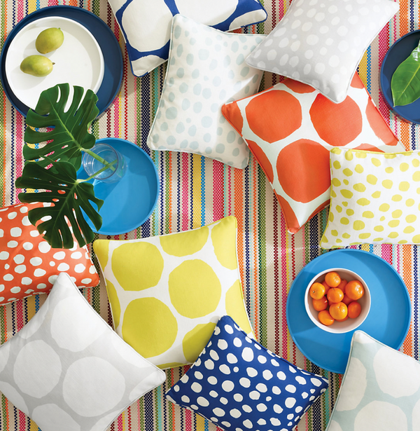 On The Spot Indoor/Outdoor Pillow- Cobalt,  22" x 22"