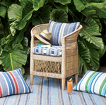 Always Greener Indoor/Outdoor Pillow- Blue/Grey, 16" x 20" (Lumbar)