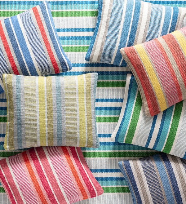 Always Greener Indoor/Outdoor Pillow- Blue/Red, 16" x 20" (Lumbar)