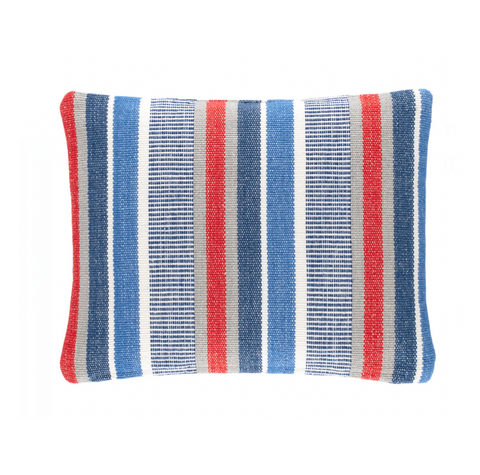 Always Greener Indoor/Outdoor Pillow- Blue/Red, 16" x 20" (Lumbar)