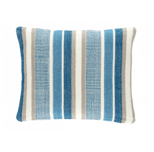 Always Greener Indoor/Outdoor Pillow- Navy/French Blue, 16" x 20" (Lumbar)