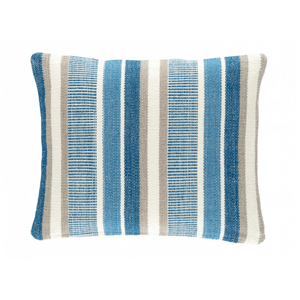 Always Greener Indoor/Outdoor Pillow- Navy/French Blue, 16" x 20" (Lumbar)