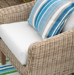 Always Greener Indoor/Outdoor Pillow- Navy/French Blue, 16" x 20" (Lumbar)