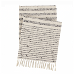 Northville Stripe Indoor/Outdoor Throw, Black/Ivory