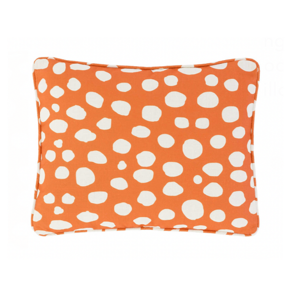 Spot On Indoor/Outdoor Pillow-  Orange, 16" x 20" (Lumbar)
