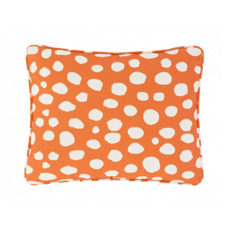Spot On Indoor/Outdoor Pillow-  Orange, 16" x 20" (Lumbar)