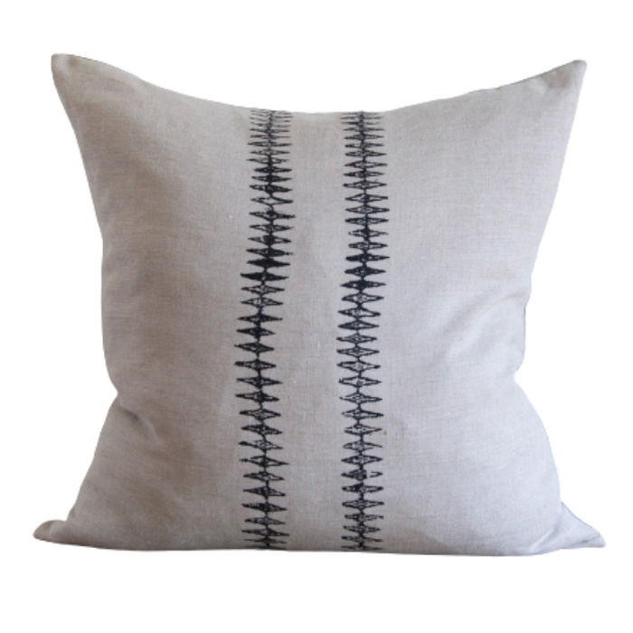 Sound Light on Natural/Charcoal, 22" x 22"