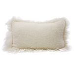 Winters Pillow- Cream, 24" x 15"