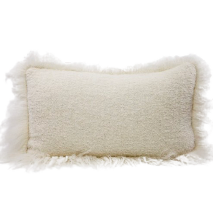 Winters Pillow- Cream, 24" x 15"