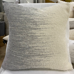 Vasarely Pillow 80- White & Grey, 20"x20"