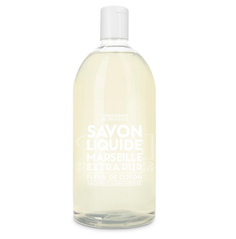 Liquid Marseille Soap Refill, 33.8 fl.oz.- Cotton Flower