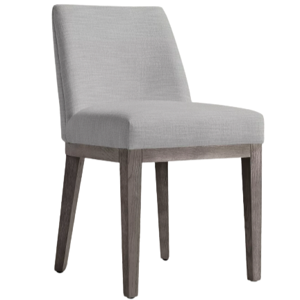 Morgan Curved Back Fabric Dining Side Chair Nickel Anna Hislop Home
