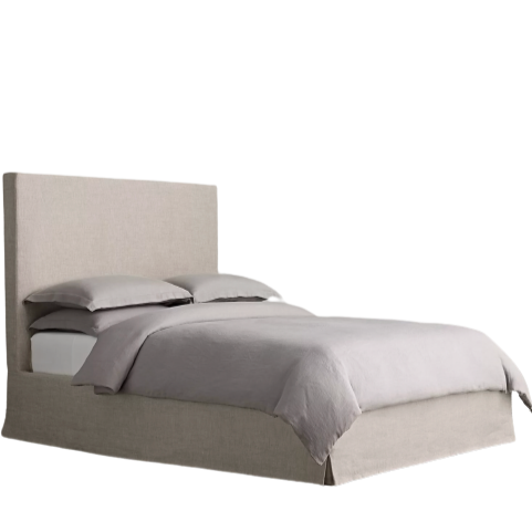 Parsons Slipcovered Platform Bed - Queen & Full (Sand)