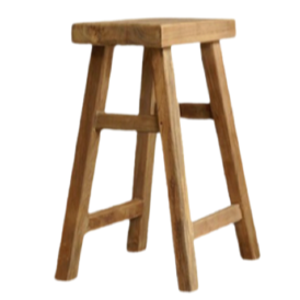Reclaimed Teak Rectangular Counter Stool