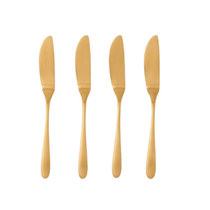 Alba, Gold Cheese Spreaders, Set of 4