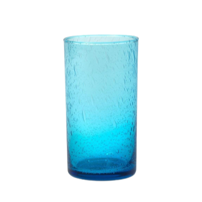 Azul, Sky Blue Highball Glass, Hand Blown