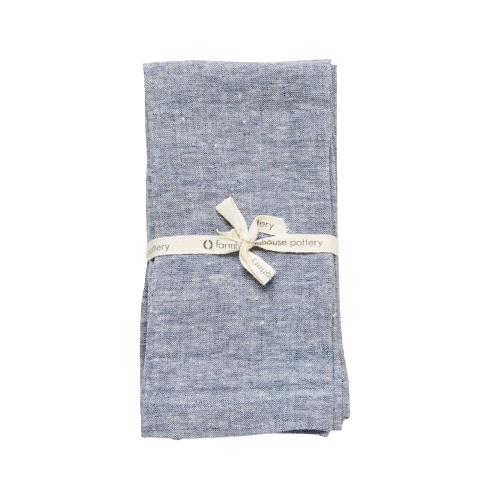 Washed Linen Napkins, Indigo