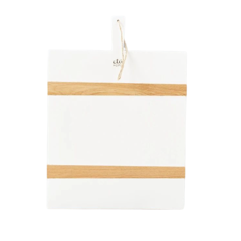 White Rectangle Mod Charcuterie Board, Medium